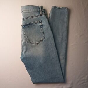 Loft High Waist Skinny Jeans Size 26/2 Buttonfly Light Wash Classic Stretch